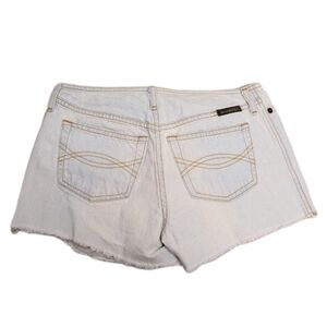 Abercrombie & Fitch Vintage Denim Micro Mini Shorts 00 S Button Fly 90s Y2K Grun